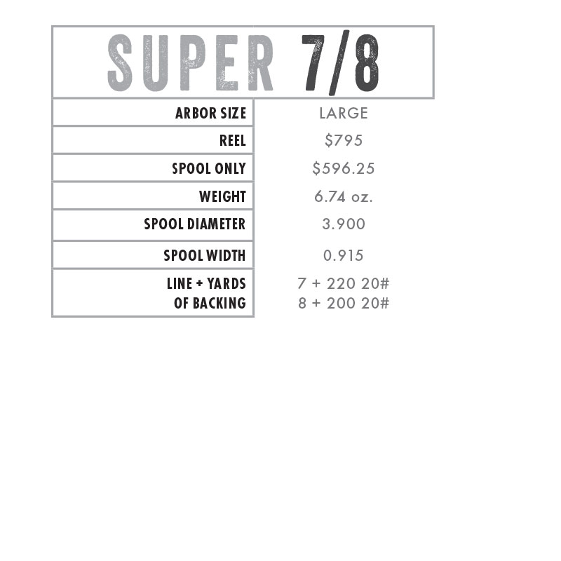 Super Series Specs 7/8